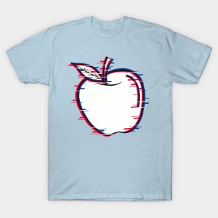 Glitched effect on an apple T-Shirt